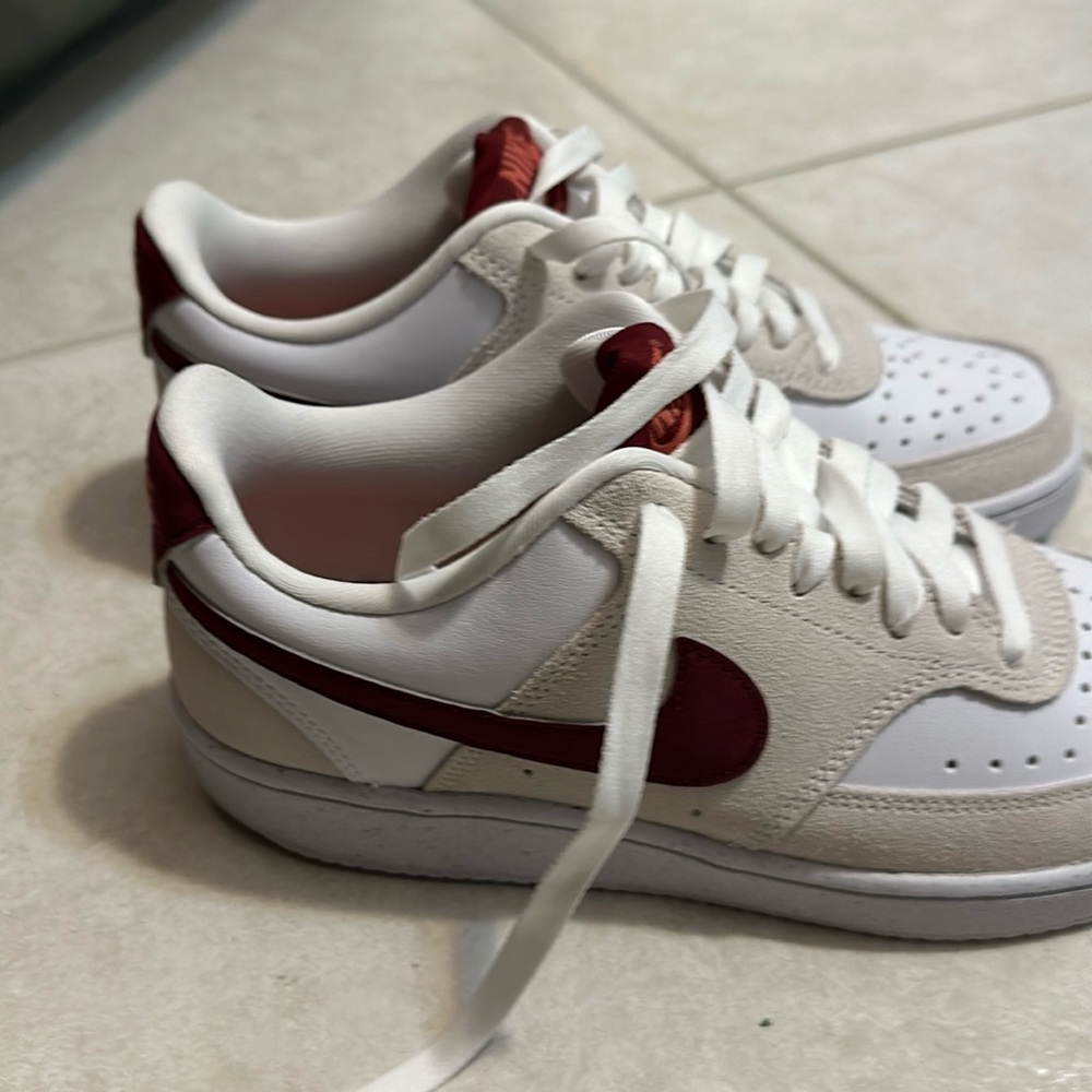 Ladies Nike Court Vision Maroon Shoes